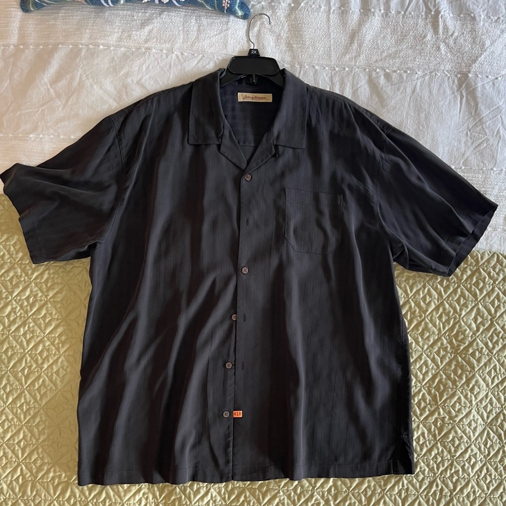 Tommy Bahama Black Casual Button Down Shirt
